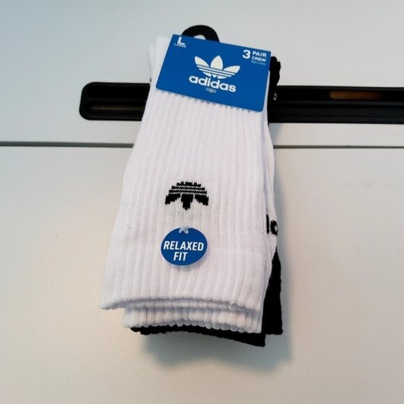 adidas Other - adidas Originals Trefoil Crew Men's Socks Multi (3Pack) L - Fits Men’s 8-12 -NEW